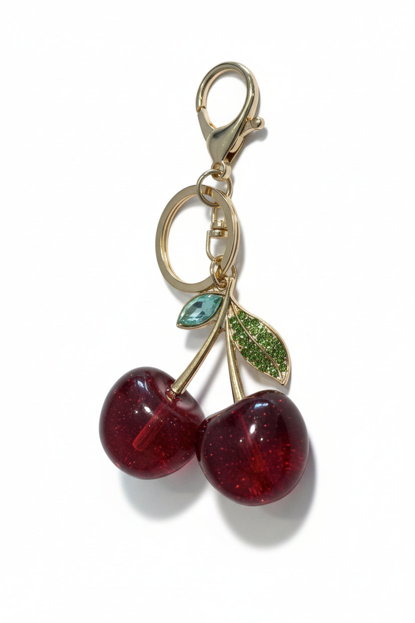 VALENTINA – Charm de cereza decorativo para bolso estilo coquette