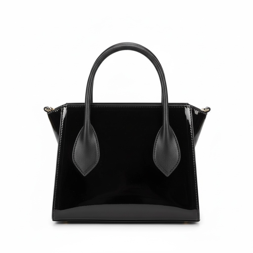 AURORA - Bolso mini de doble asa con acabado tipo charol