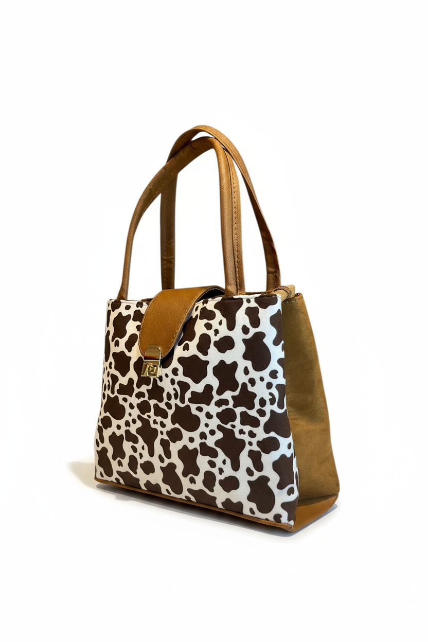 TEXAS – Bolsa de mano animal print con correa larga desmontable