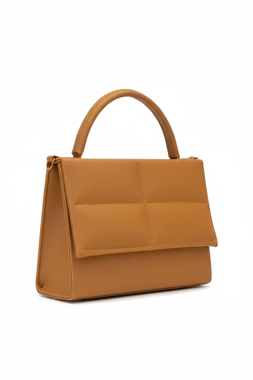 MILÁN – Bolso mini  de diseño acolchado estilo elegante con borla decorativa.