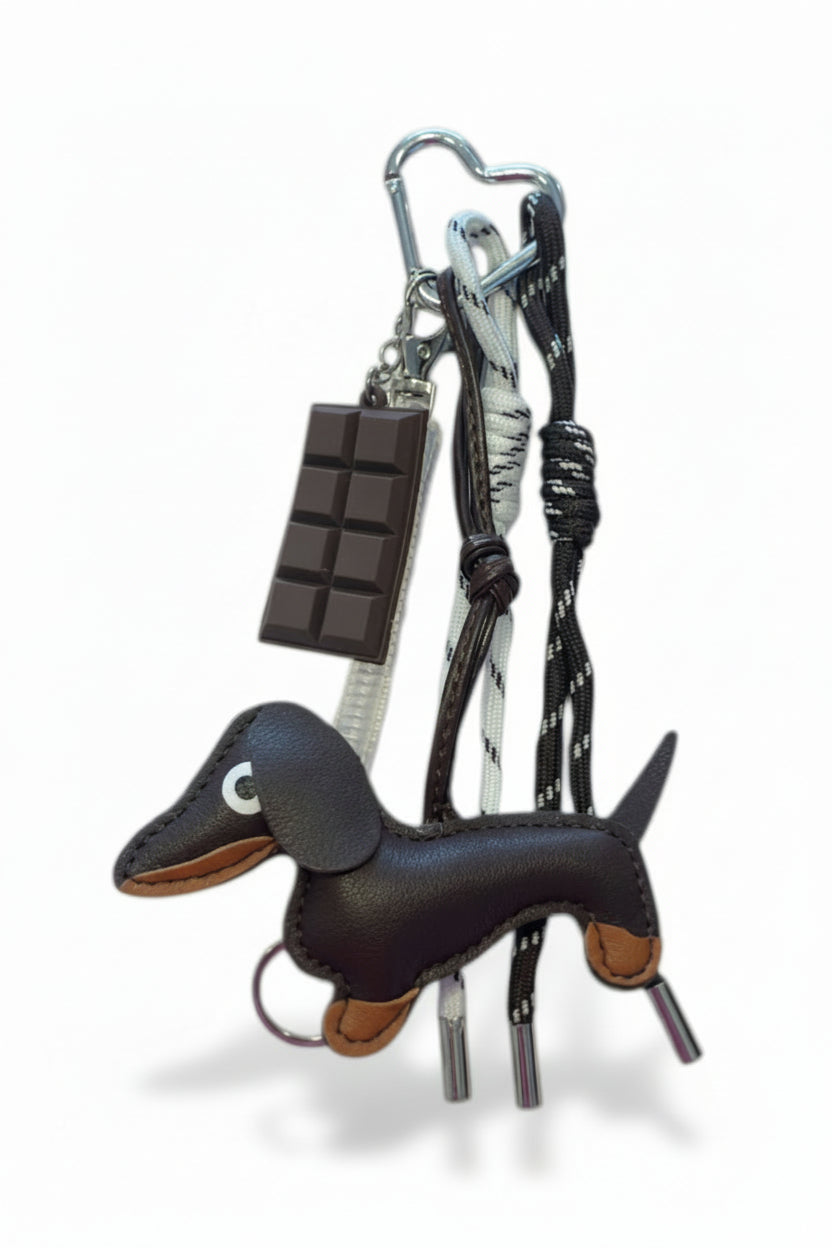 Charm llavero decorativo para bolso con colgante de perrito - SALCHICHA
