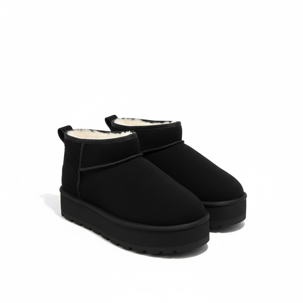 AUSTRALIA - Bota corta invernal afelpada y plataforma