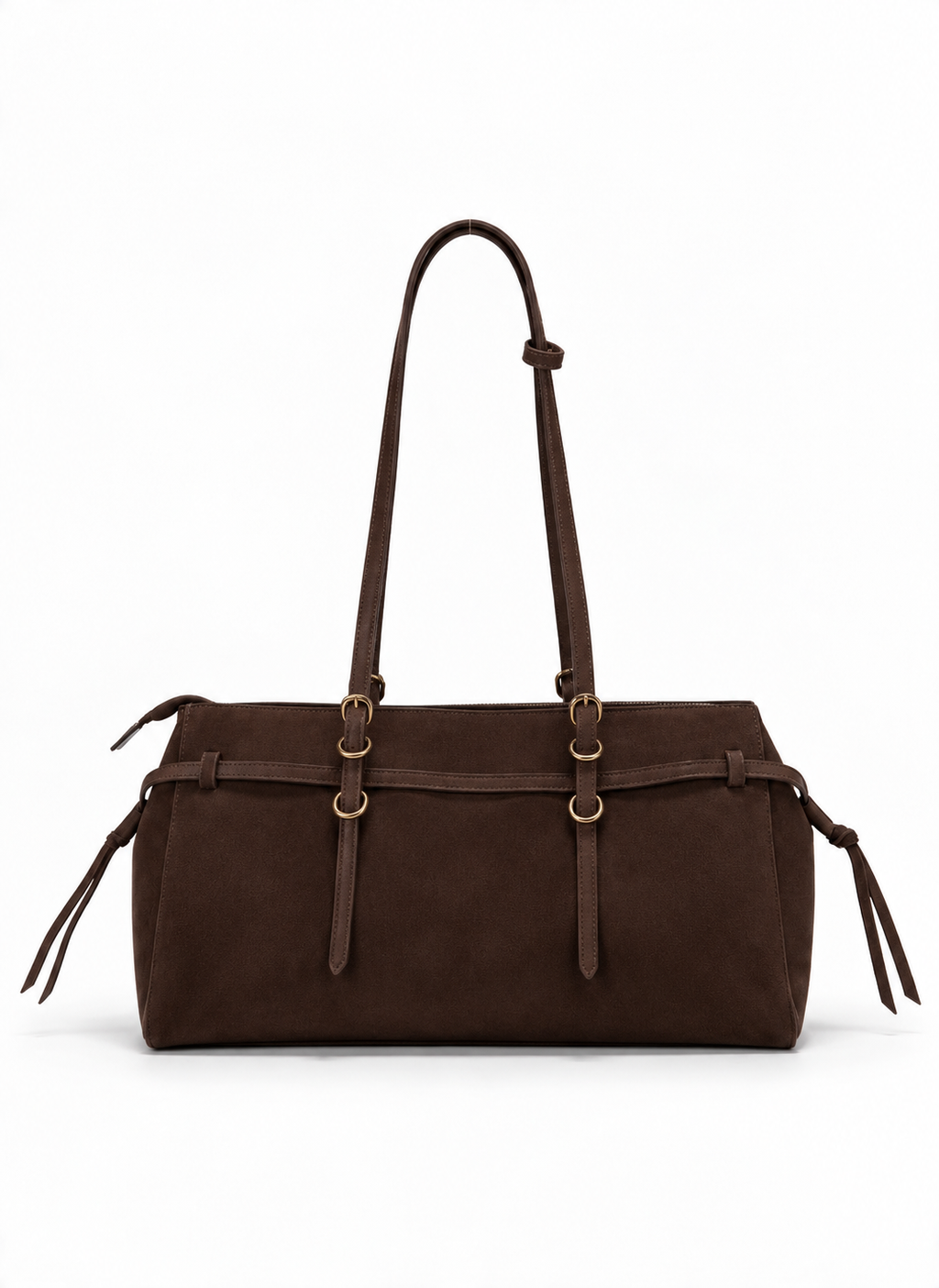 Bolso baguette de hombro efecto gamuza – TRIESTE