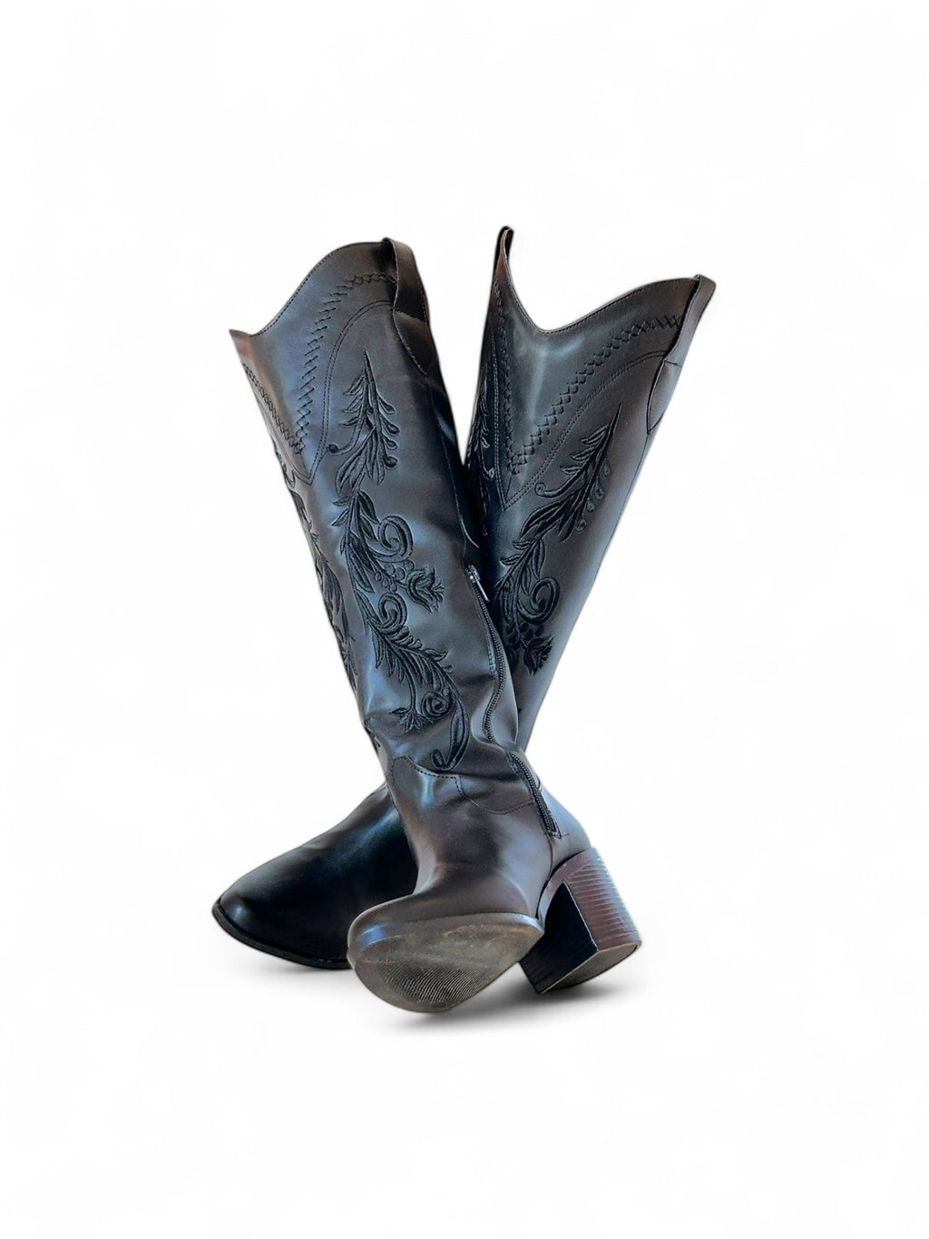DALALI Botas vaqueras bordadas altas