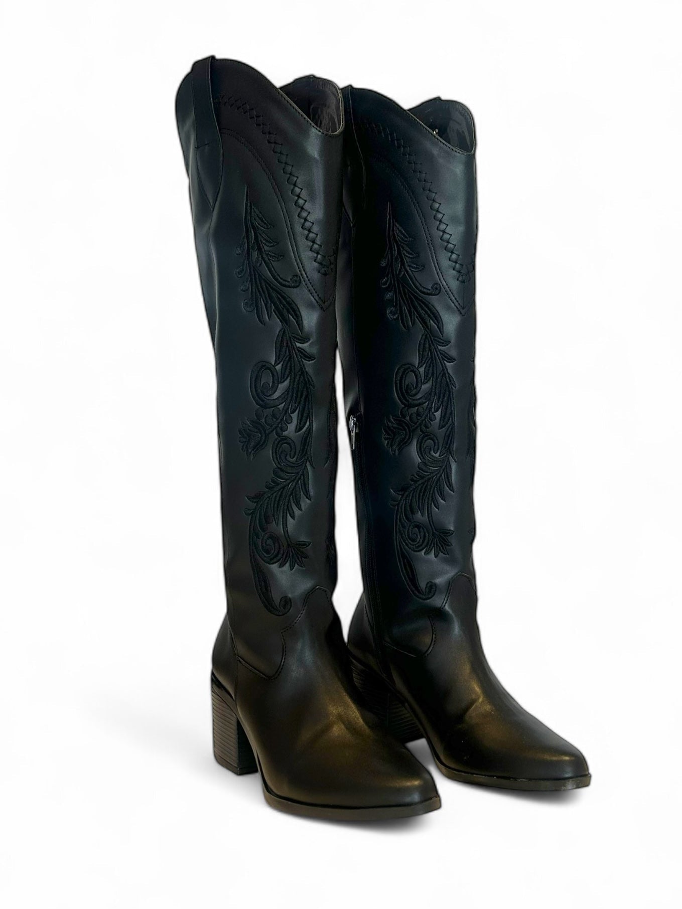 DALALI Botas vaqueras bordadas altas