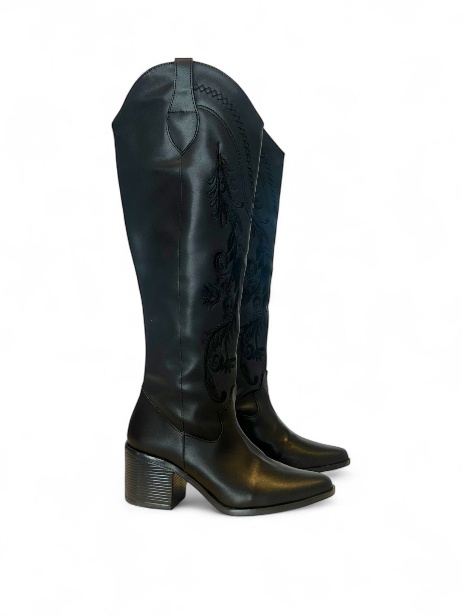 DALALI Botas vaqueras bordadas altas