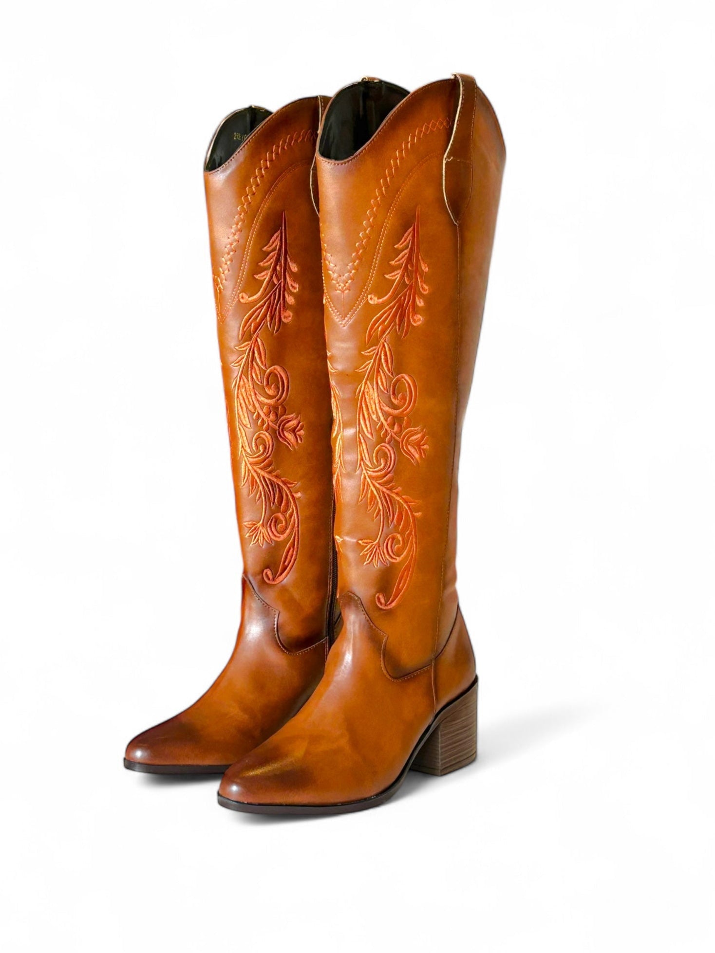 DALALI Botas vaqueras bordadas altas