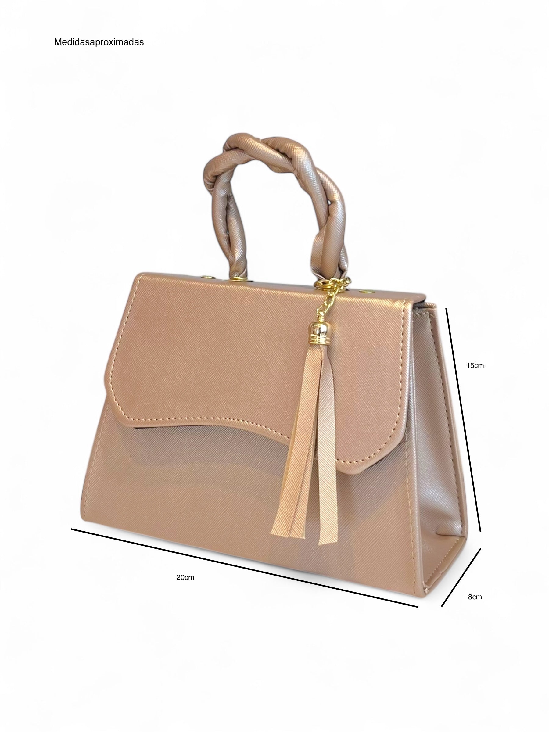 ALYA - Bolso Pequeño  Estructurado Asa Trenzada