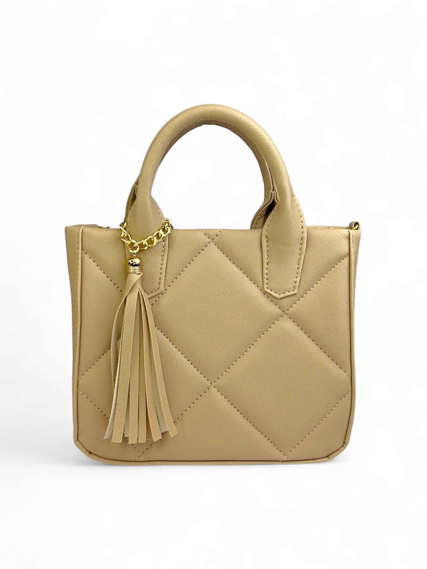 ABRIL - Bolsa mini acolchada  con borla decorativa