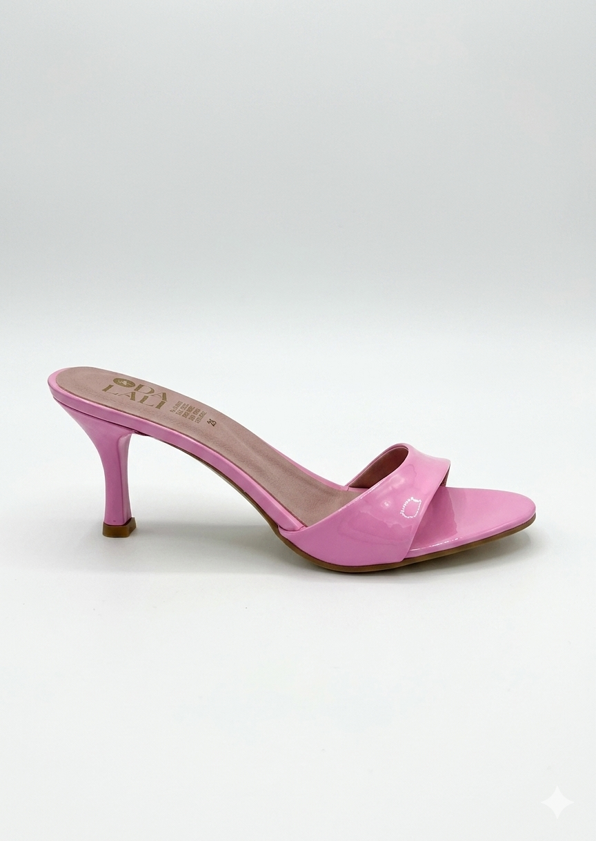 Zapatilla abierta sueca para verano con tacón aguja 6 cm, marca DALALI, tallas 23 a 26