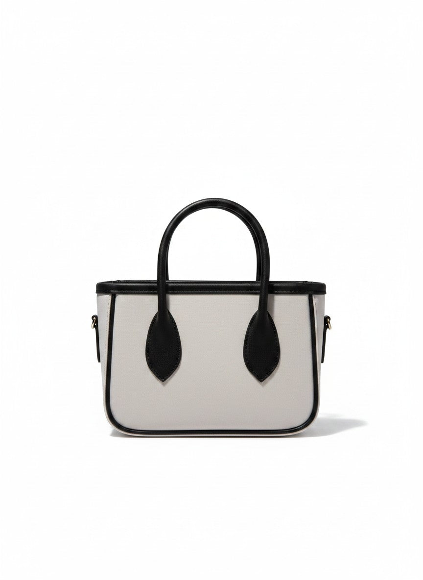 Bolso mini bicolor con asas de contraste – GENOVA
