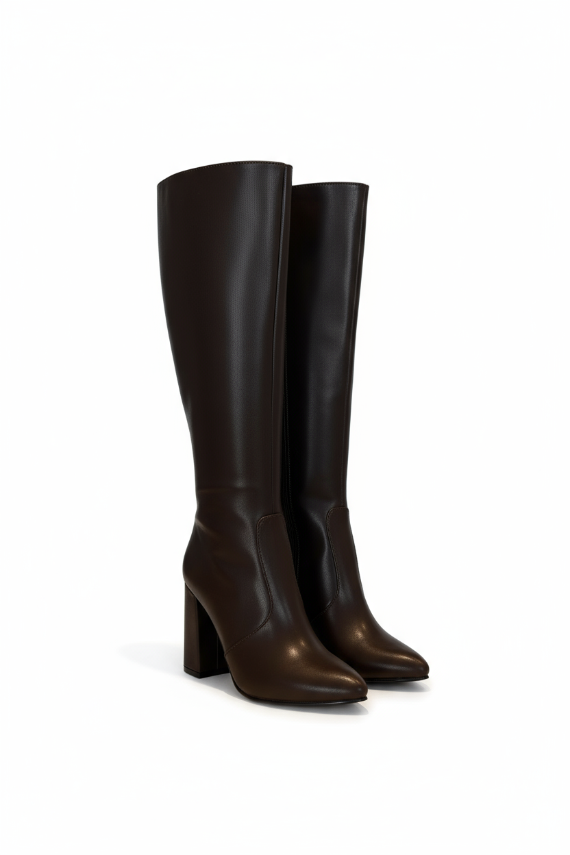 ATENA – Bota de caña alta a la rodilla de tacón