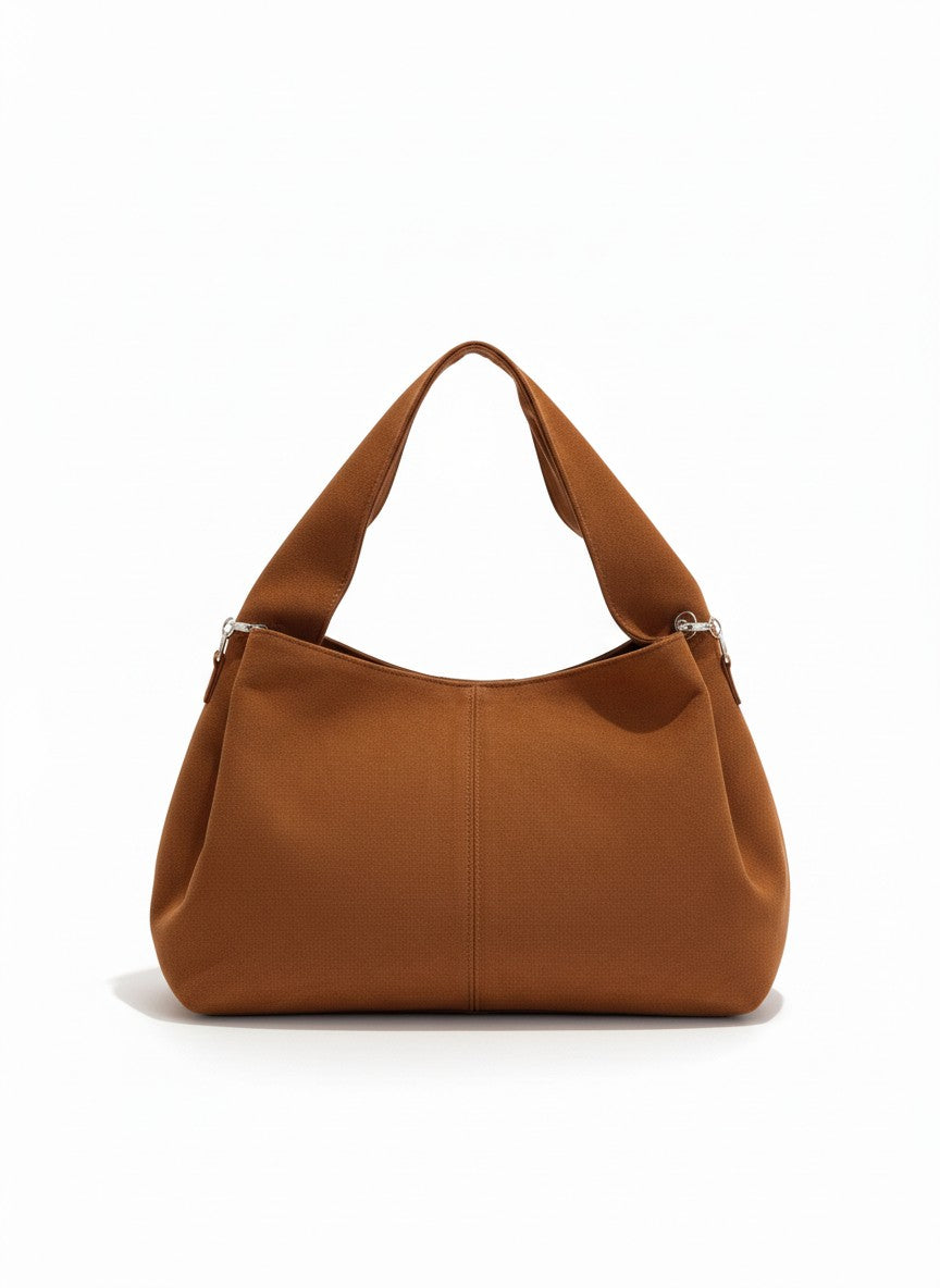 Bolso de mano acabado gamuza otoñal con correa desmontable – LUCCA