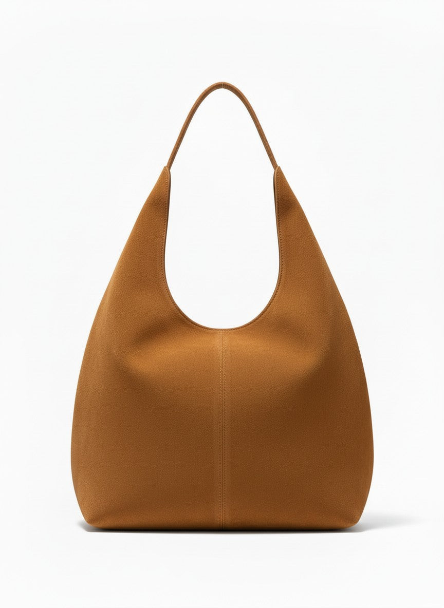 Bolsa hobo gamuza amplia casual de hombro  – SAVONA