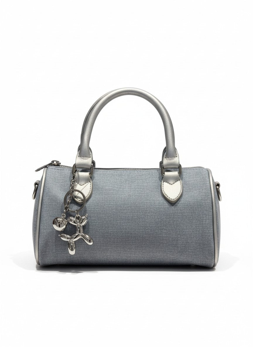 Bolso barril casual con correa desmontable y charm – MALTA