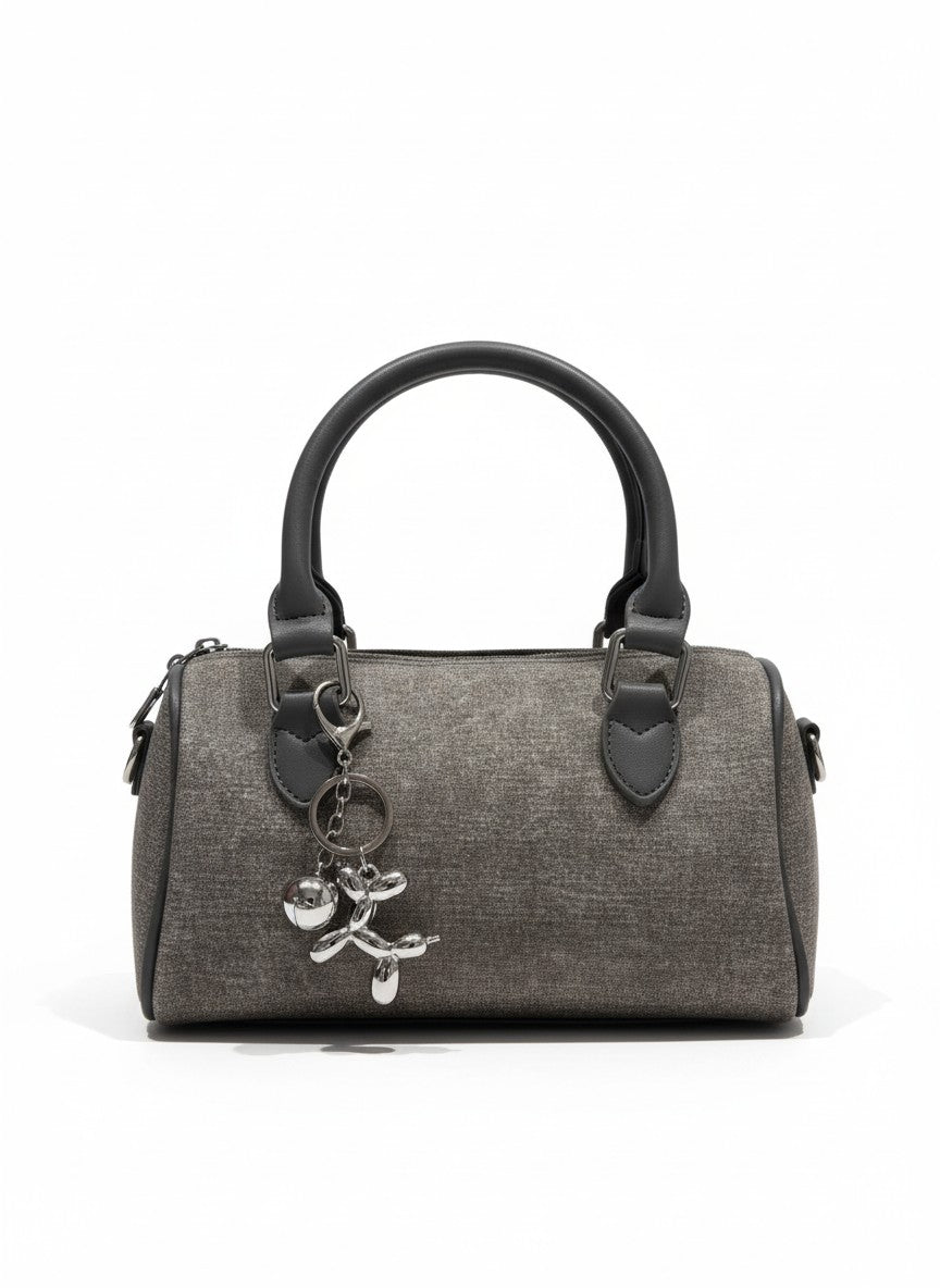 Bolso barril casual con correa desmontable y charm – MALTA