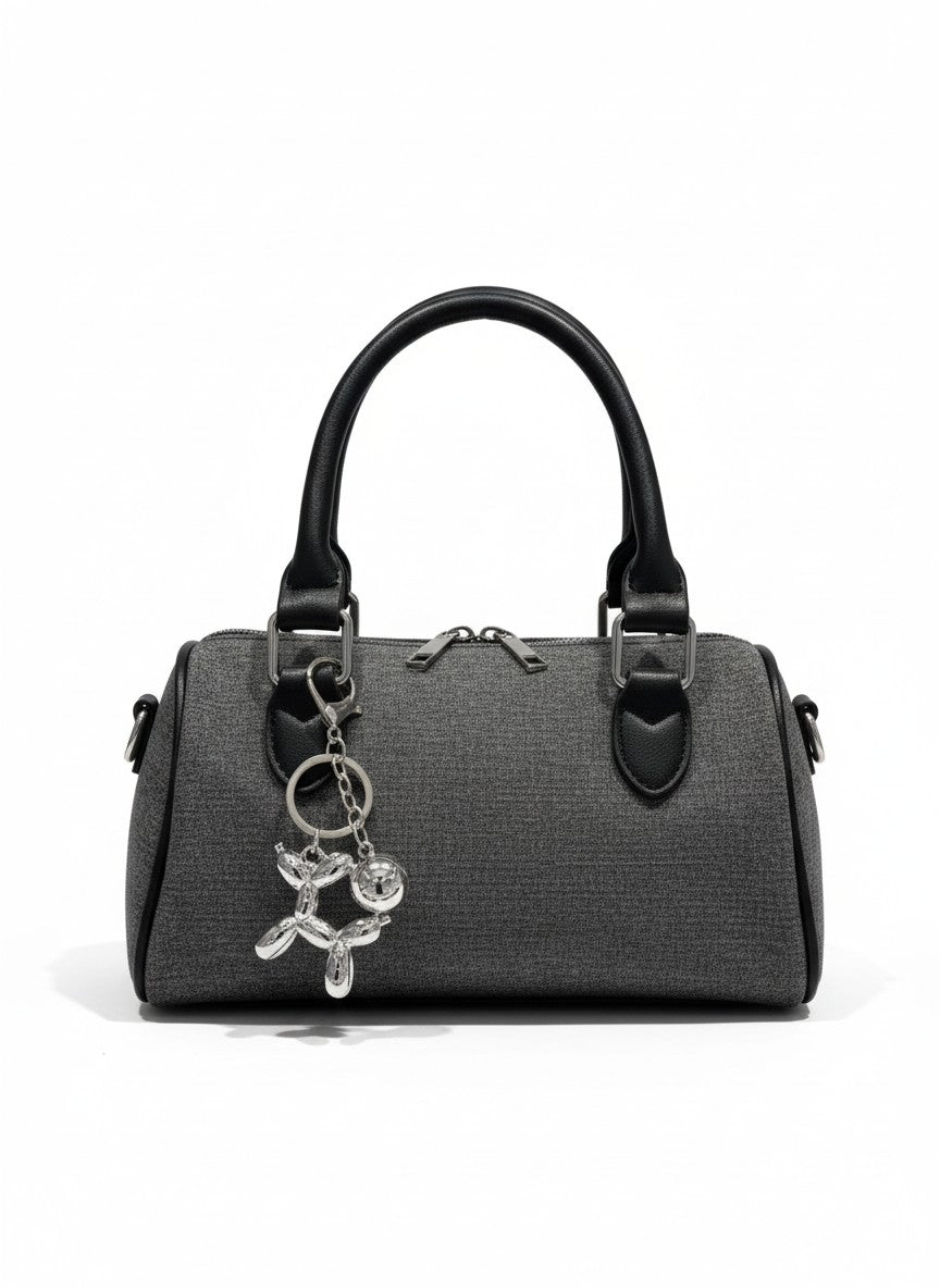 Bolso barril casual con correa desmontable y charm – MALTA