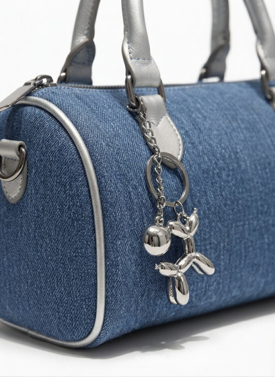 Bolso barril casual con correa desmontable y charm – MALTA