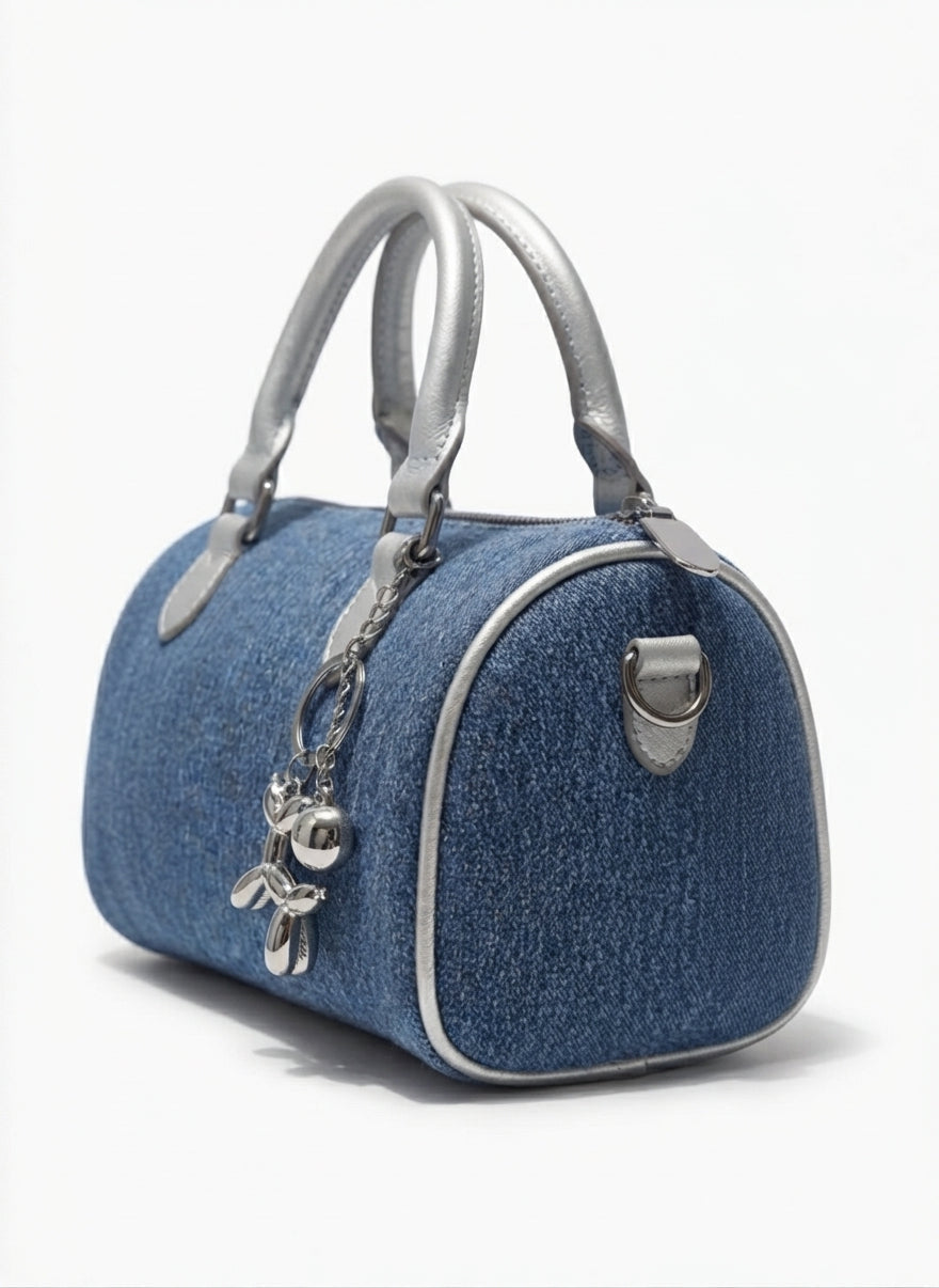 Bolso barril casual con correa desmontable y charm – MALTA