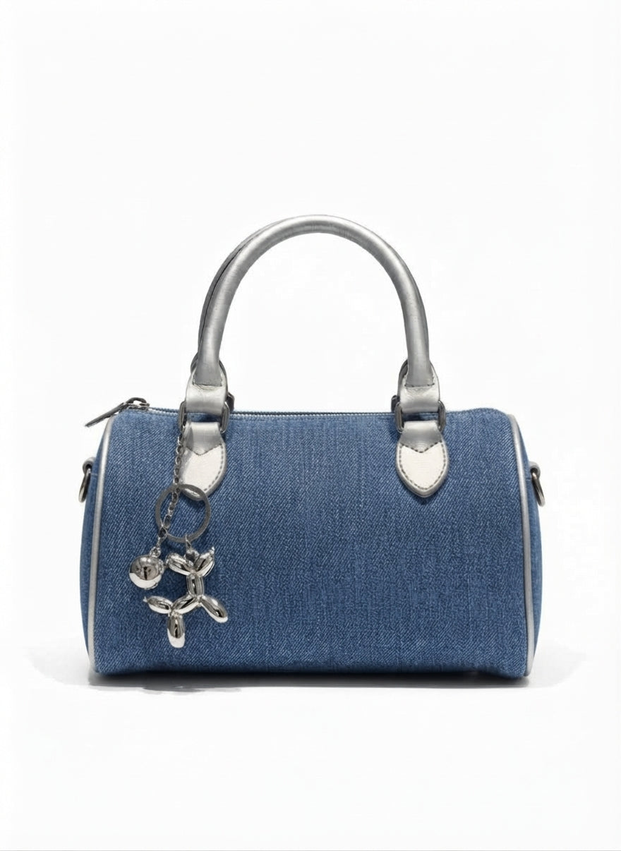Bolso barril casual con correa desmontable y charm – MALTA