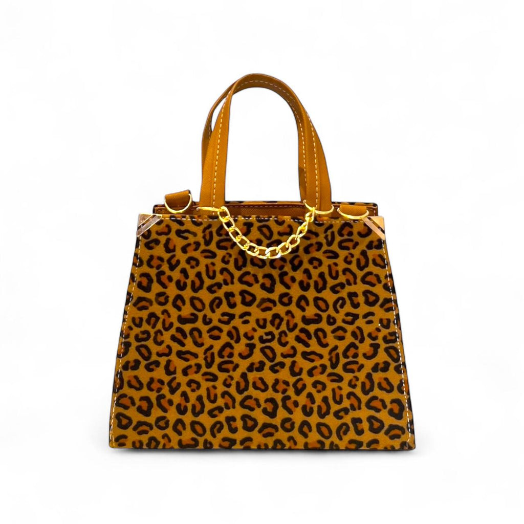 VERA - Bolso mini de doble asa con estampado animal print