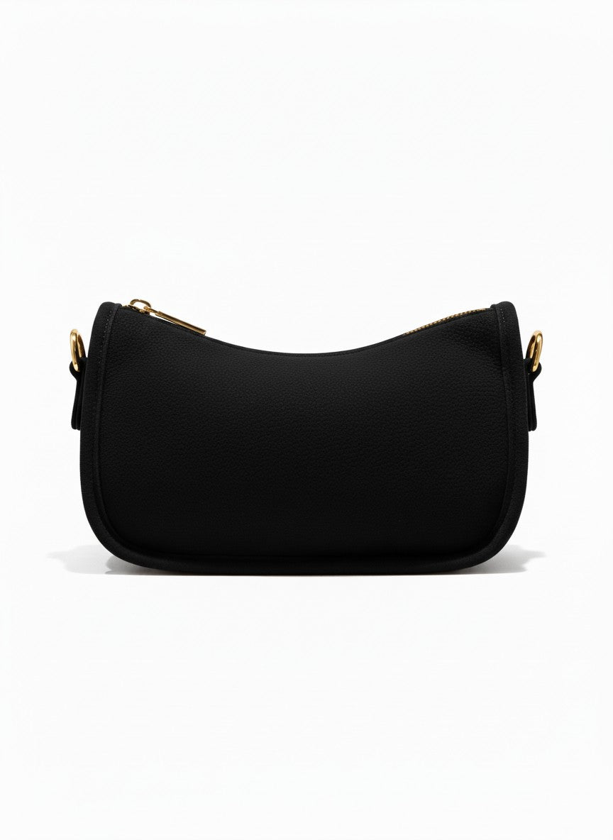 Bolso clásico baguette de diseño liso + corra larga desmontable – SIENA