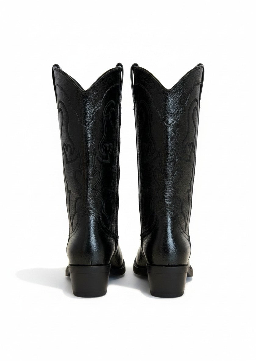 Bota vaquera western corta bordado en hilo  – MONTANA