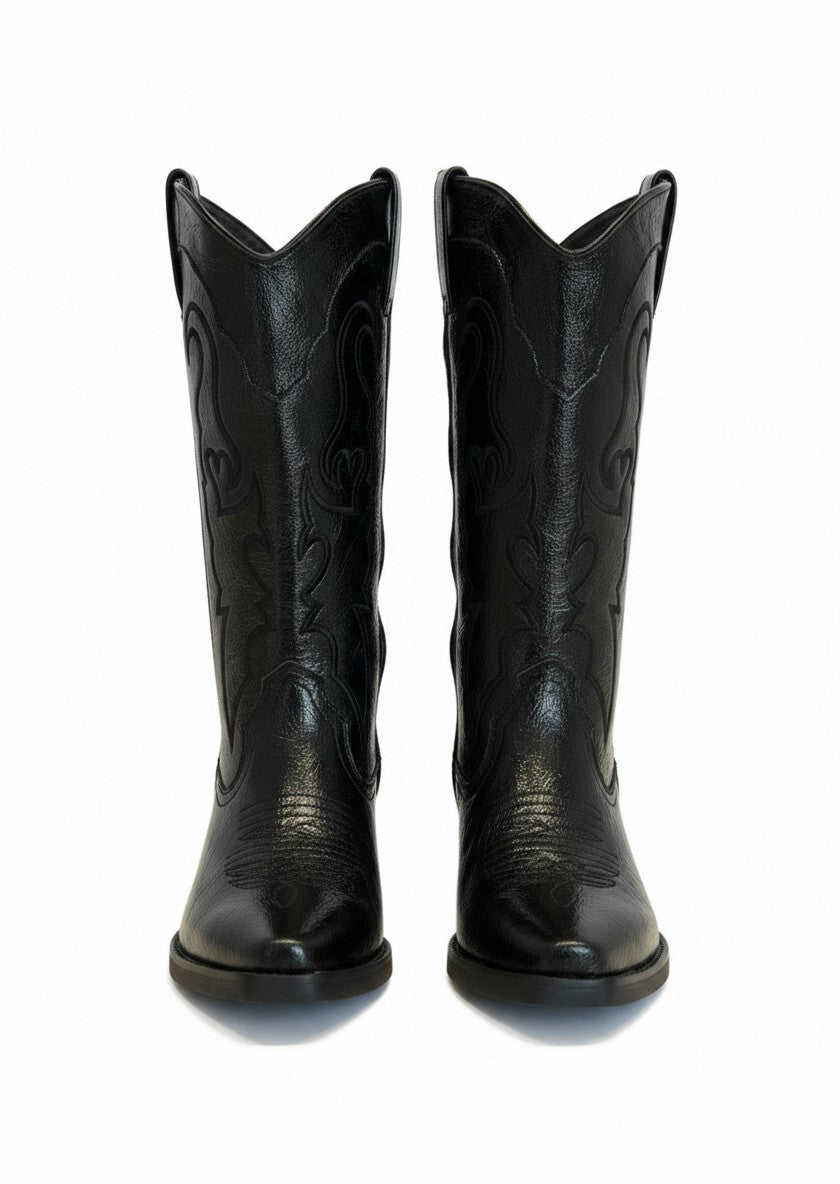 Bota vaquera western corta bordado en hilo  – MONTANA