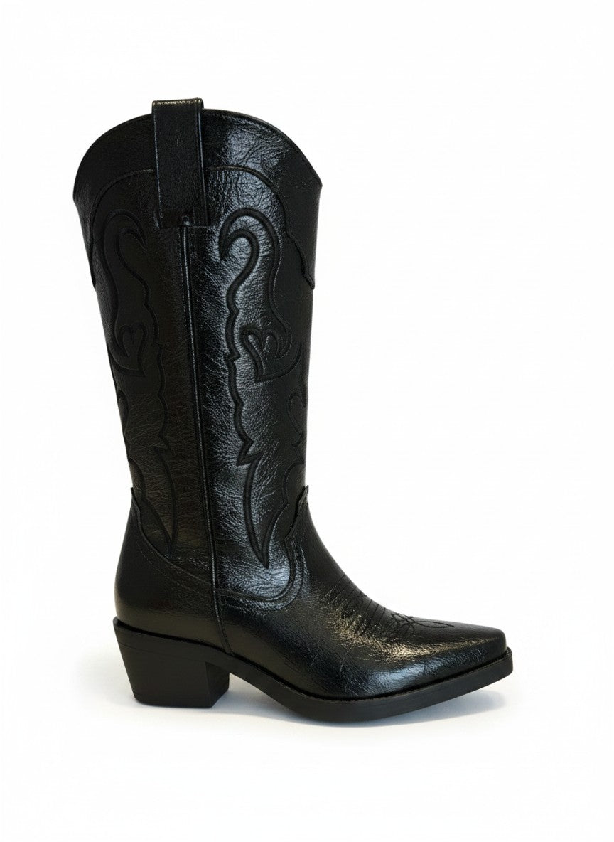 Bota vaquera western corta bordado en hilo  – MONTANA