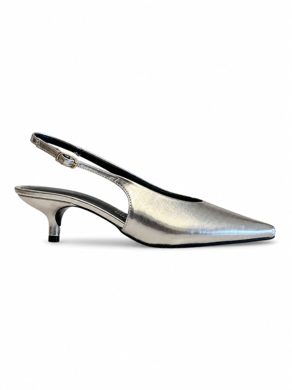 Zapatilla tacón kitten heel slingback punta fina acabado mate – BLUSH