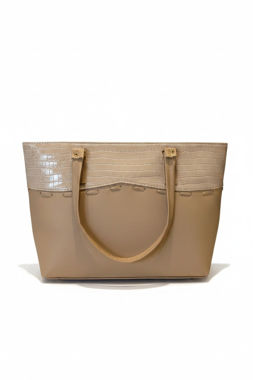 Bolsa tote panel croc con doble asa – KIARA