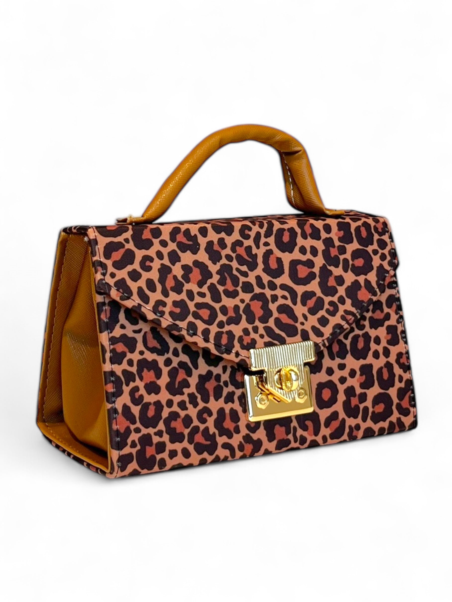 CÁDIZ – Bolso mini tipo handbag con textura croco y cierre metálico dorado