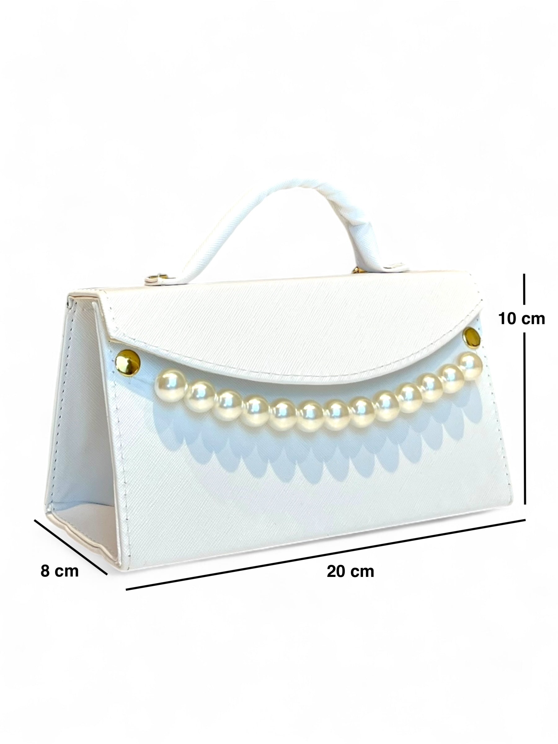 VENECIA - Bolso mini con detalle de perlas y asa estructurada.