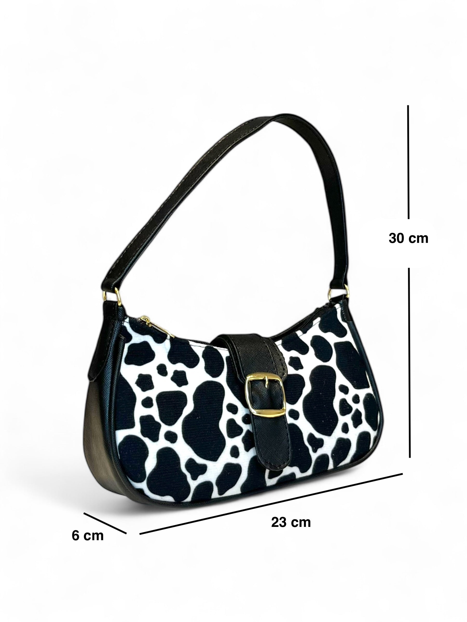LISBOA – Bolso mini de hombro estilo Hobo con estampado animal print