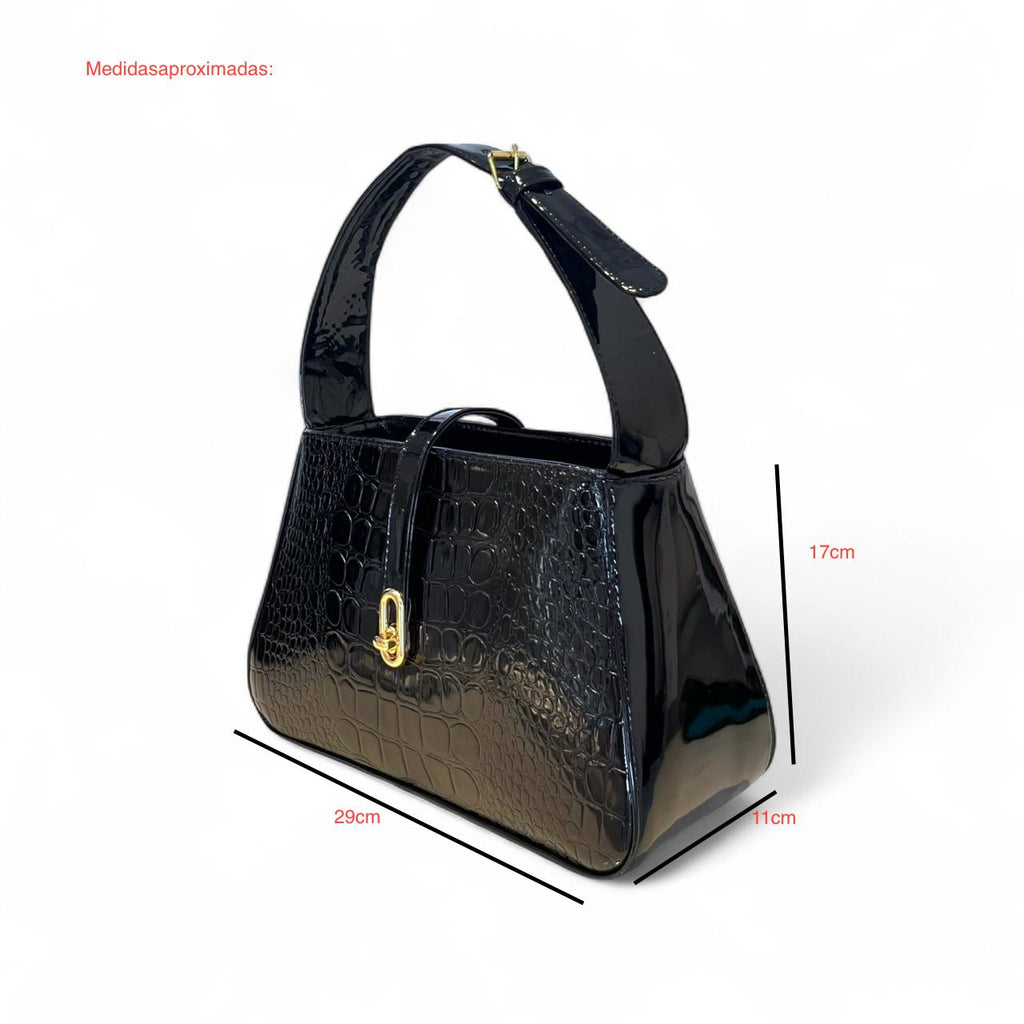 ALLEGRE - Bolsa Mediana  Croco Brillo