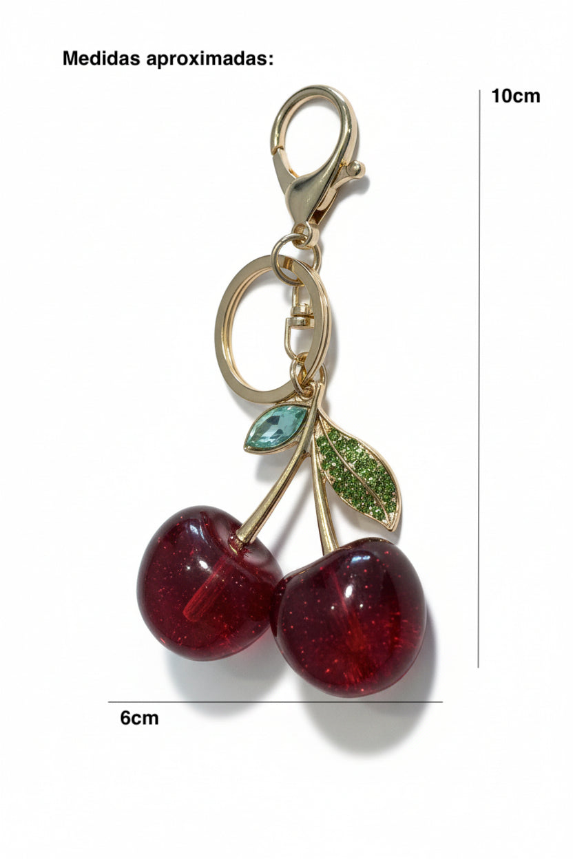 VALENTINA – Charm de cereza decorativo para bolso estilo coquette