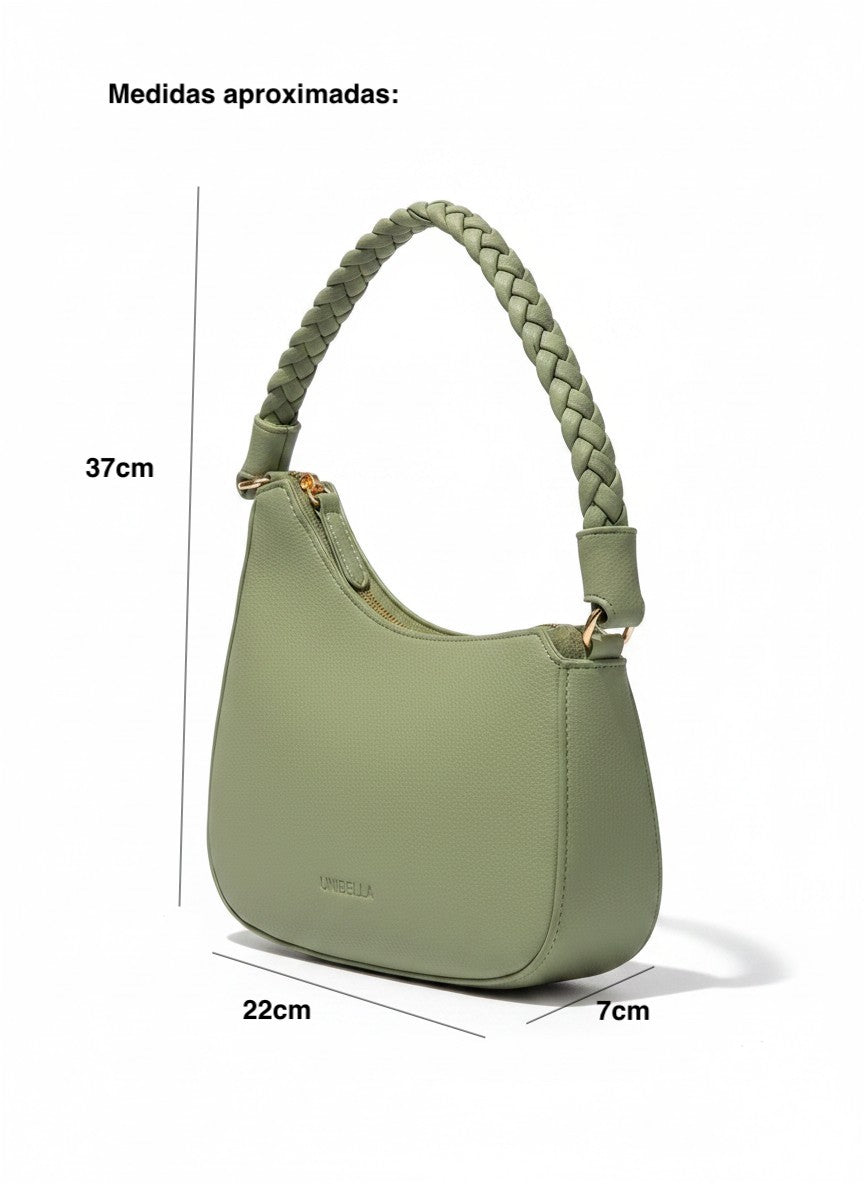 Bolsa de medialuna con asa trenzada – PROVENZA