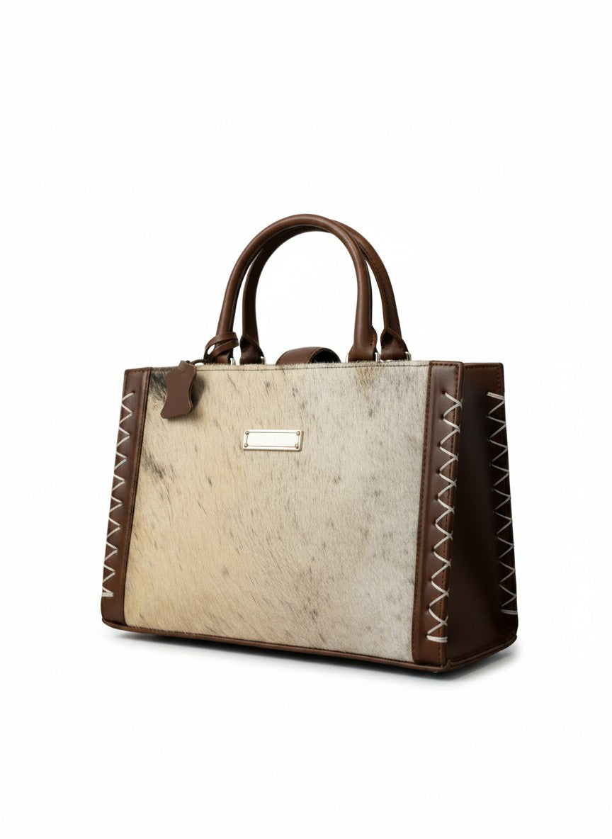 Bolsa tote 100% piel con estampado de animal print – AUSTIN