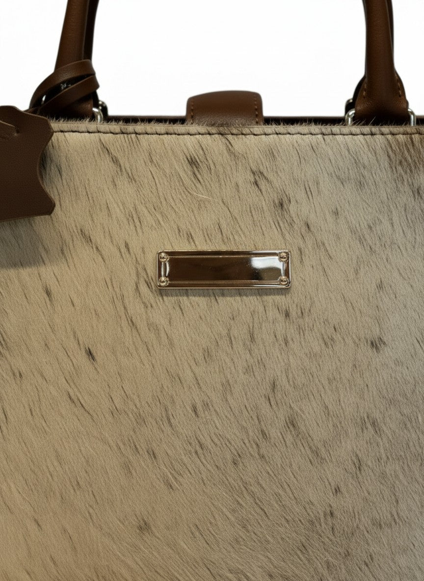 Bolsa tote 100% piel con estampado de animal print – AUSTIN