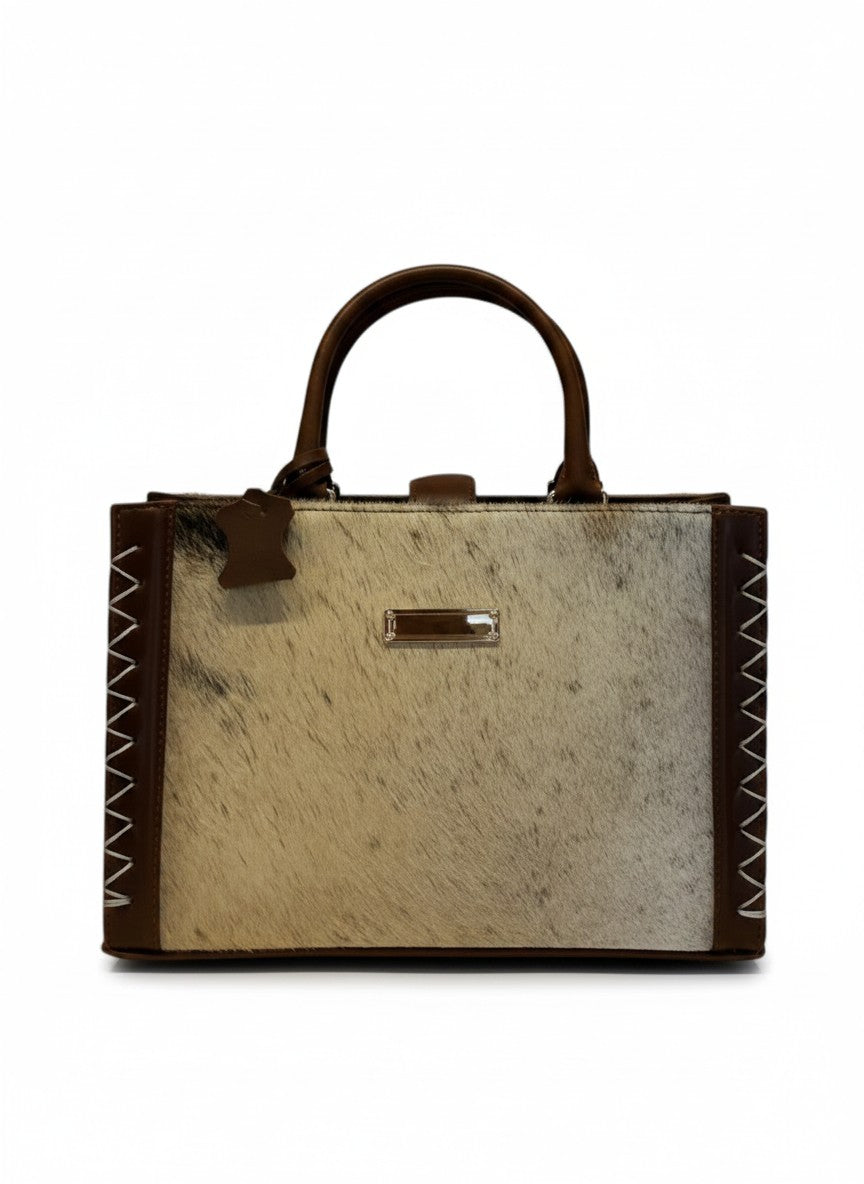 Bolsa tote con estampado de vaca – AUSTIN color cafe, DALALI MX