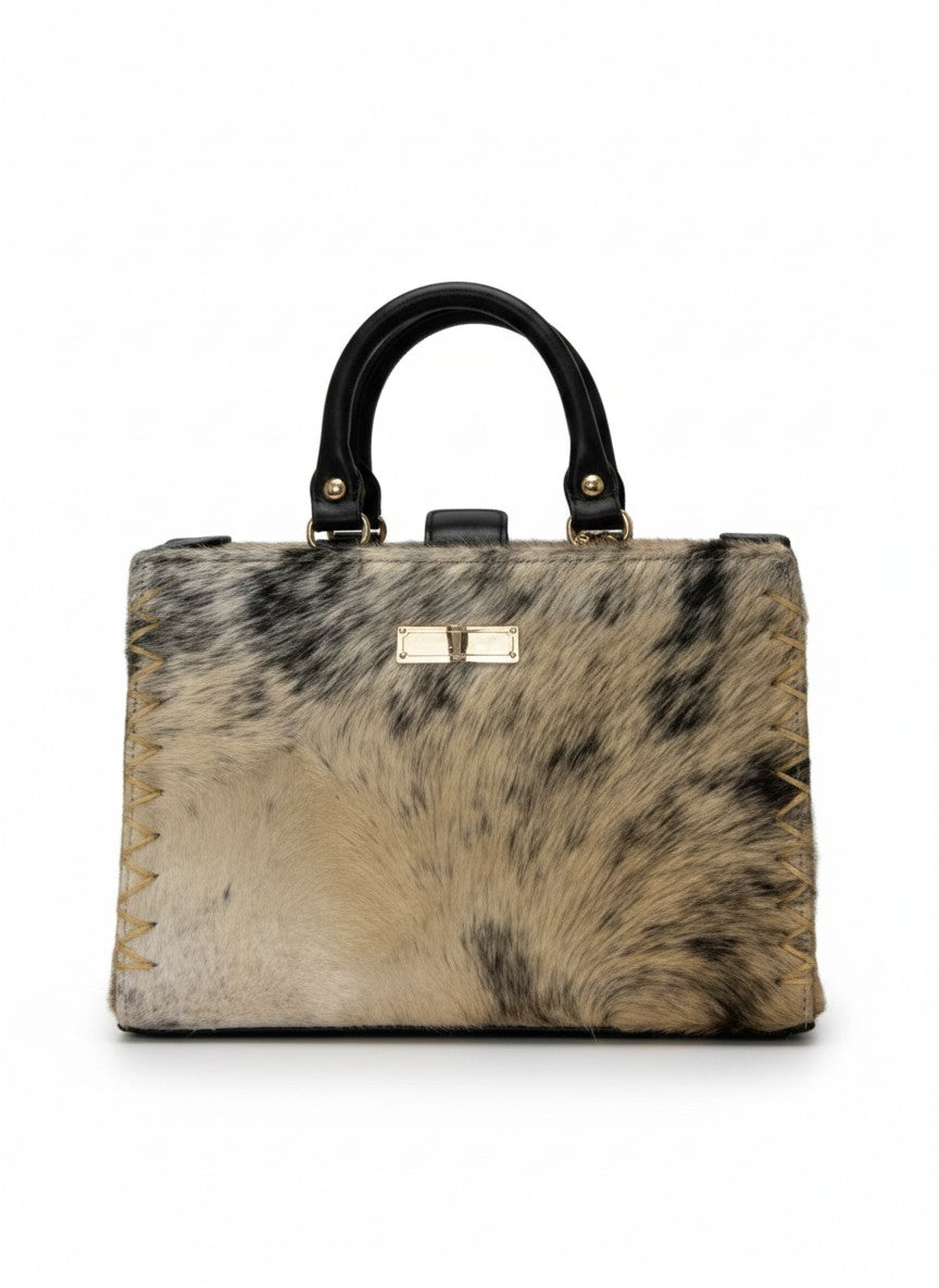 Bolsa estructurada con estampado de vaca – DAKOTA color vaquita, DALALI MX