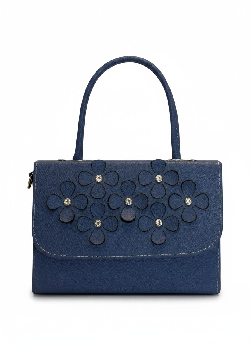 Bolso mini estructurado con flores y asa superior – CORDOBA