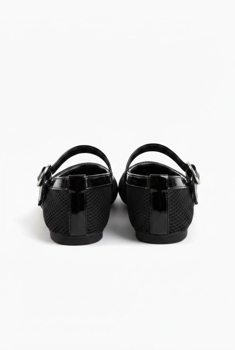 Flats tipo bailarina de malla con correa – MILÁN