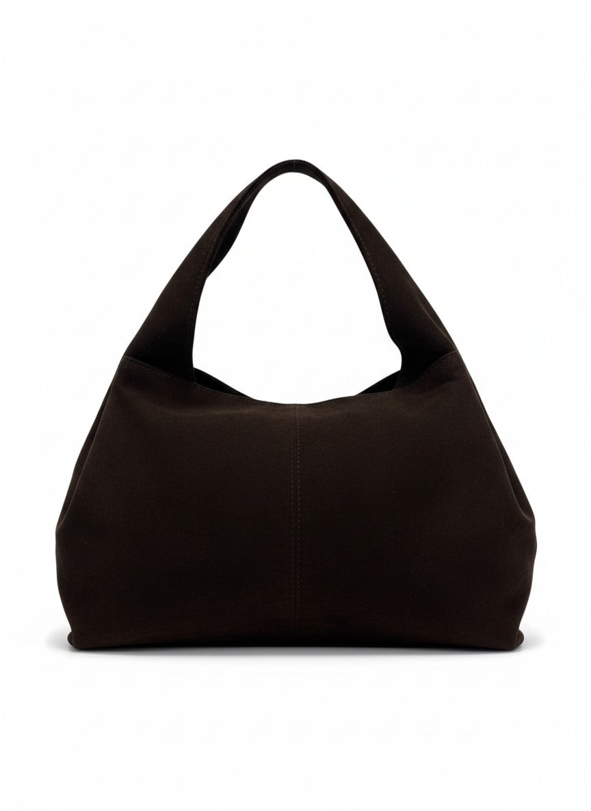 Bolso de mano acabado gamuza otoñal con correa desmontable – LUCCA