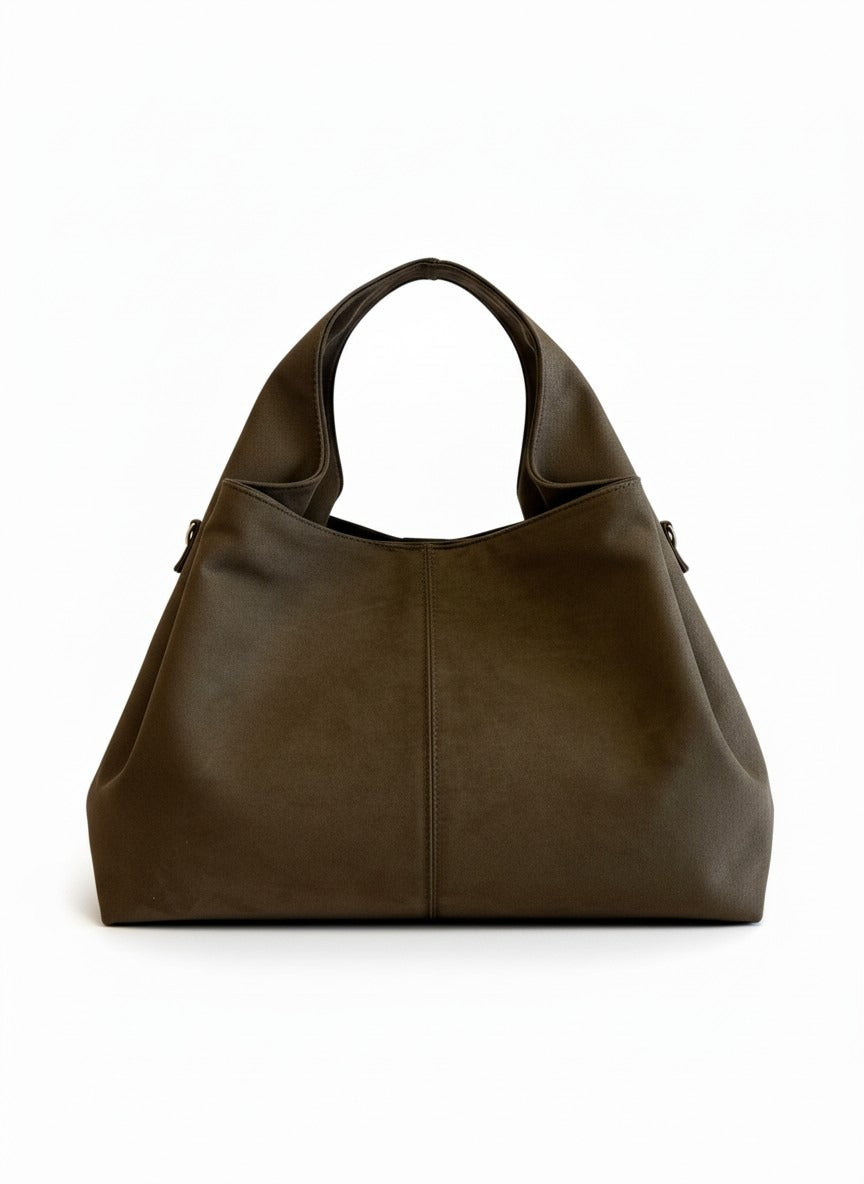 Bolso de mano acabado gamuza otoñal con correa desmontable – LUCCA