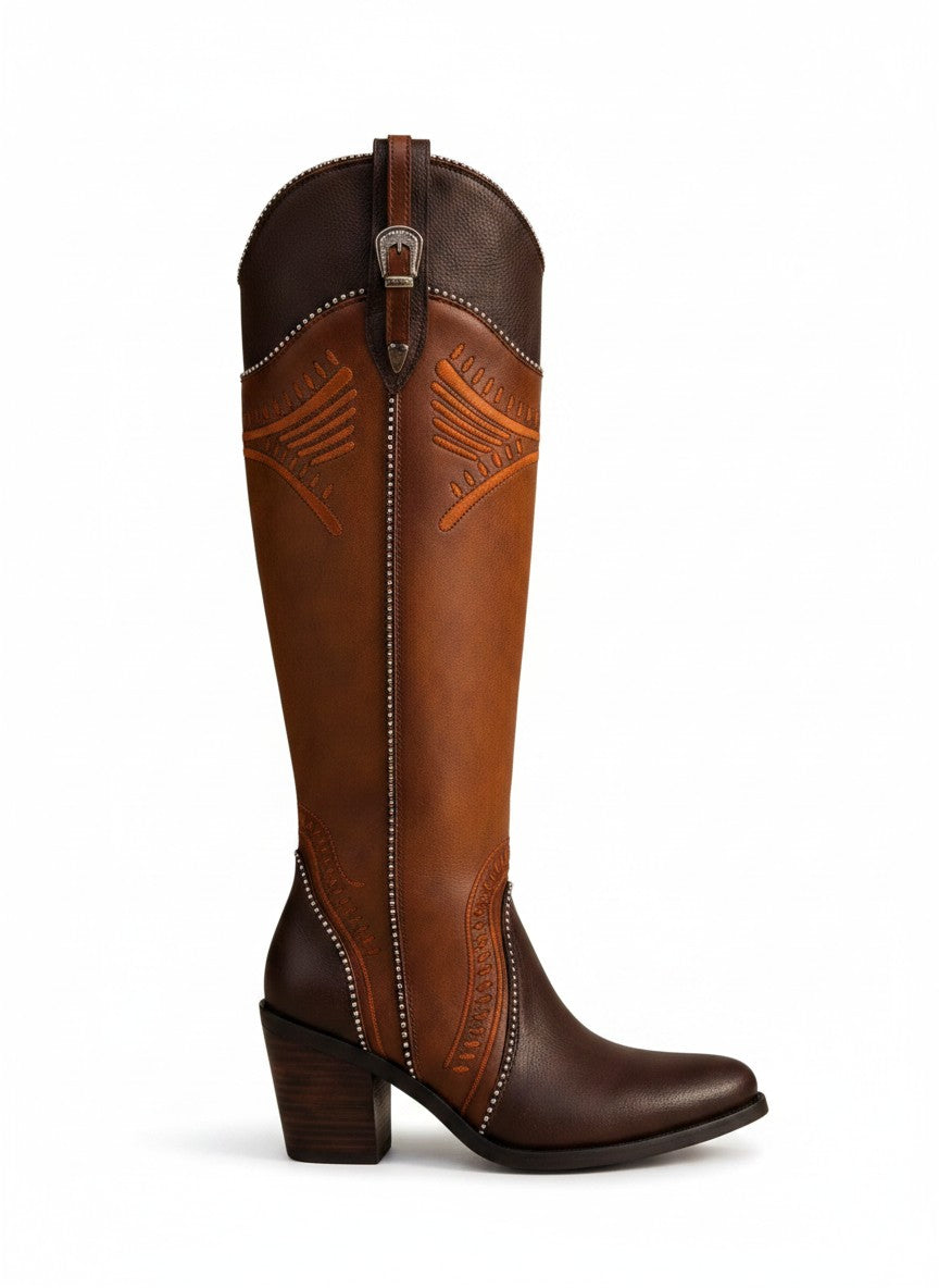 Bota vaquera de caña alta para mujer – ZACATECAS