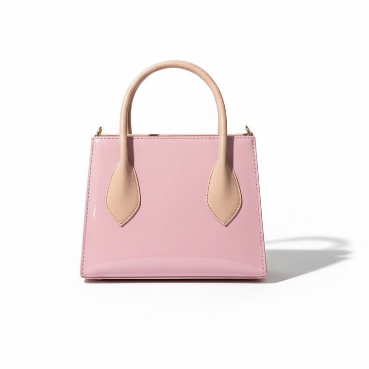 AURORA - Bolso mini de doble asa con acabado tipo charol