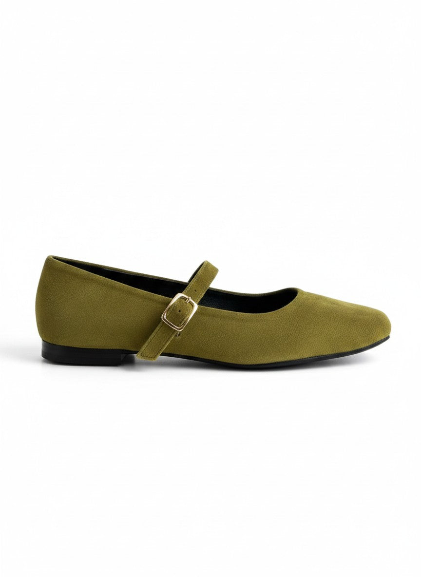 Flats zapatos de piso gamuza estilo Mary Jane cómodos  – GALES