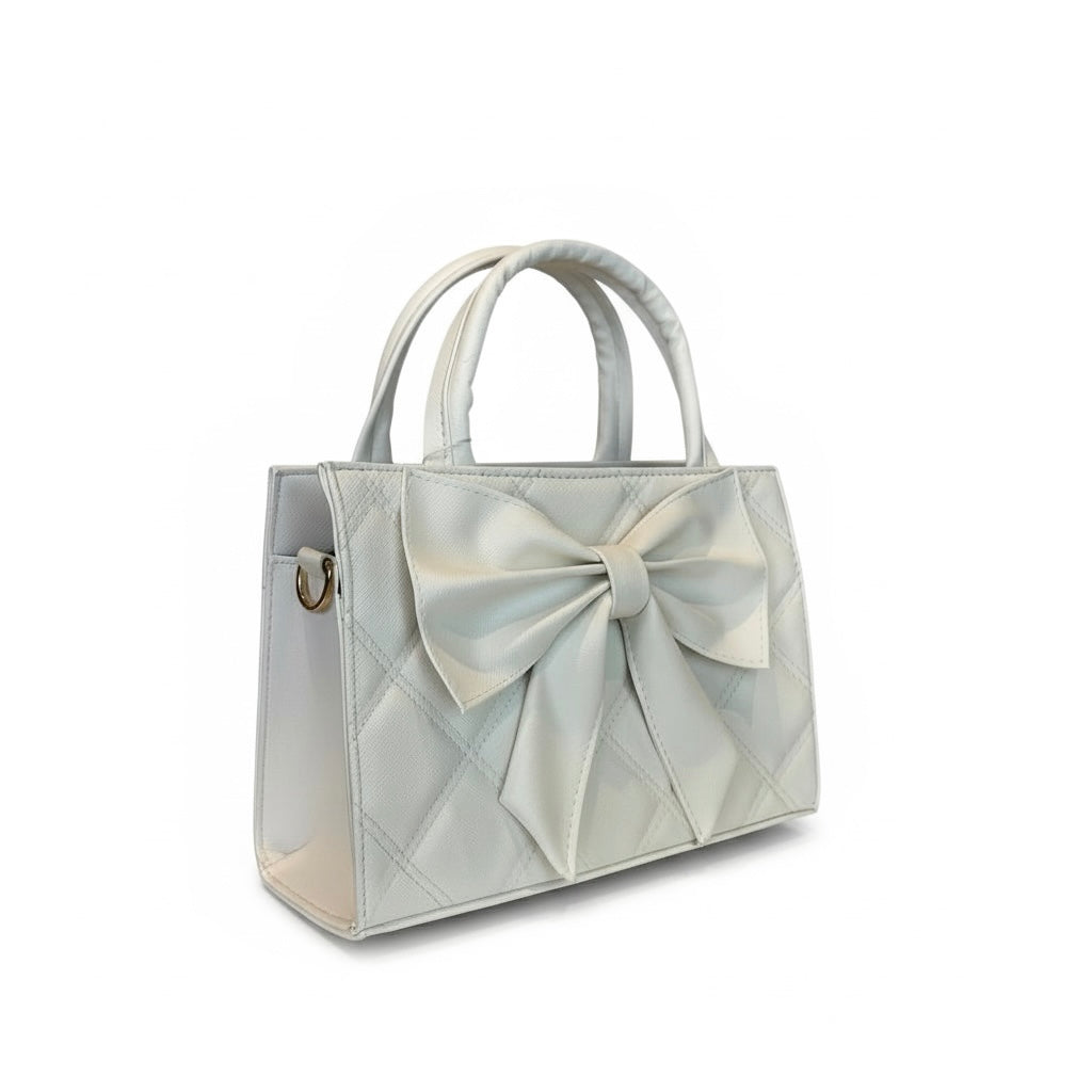 PERLA - Bolsa mini de doble asa con moño al frente