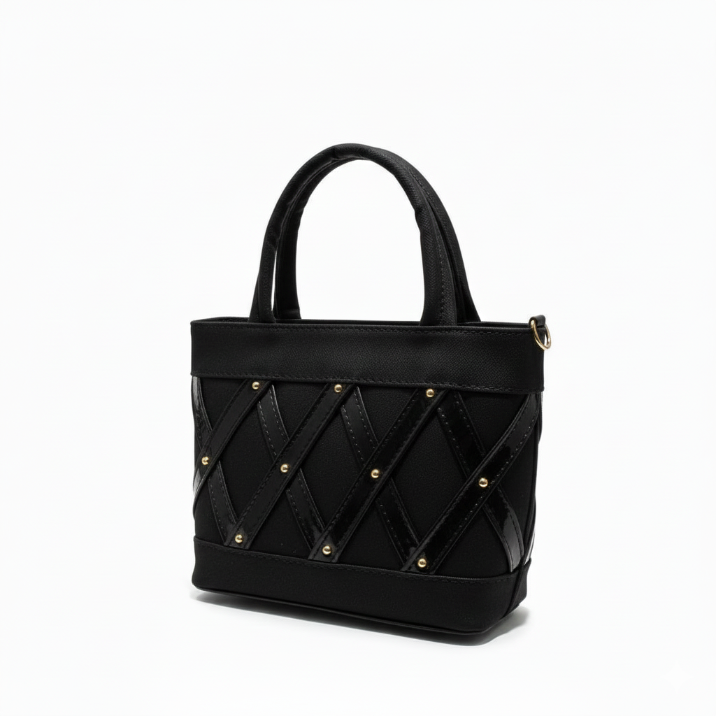 CELINA - Bolsa mini de doble asa de diseño trenzado